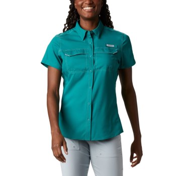 Columbia PFG Lo Drag Short Sleeve, Camisa Verdes Claro Para Mujer | 980527-VEW